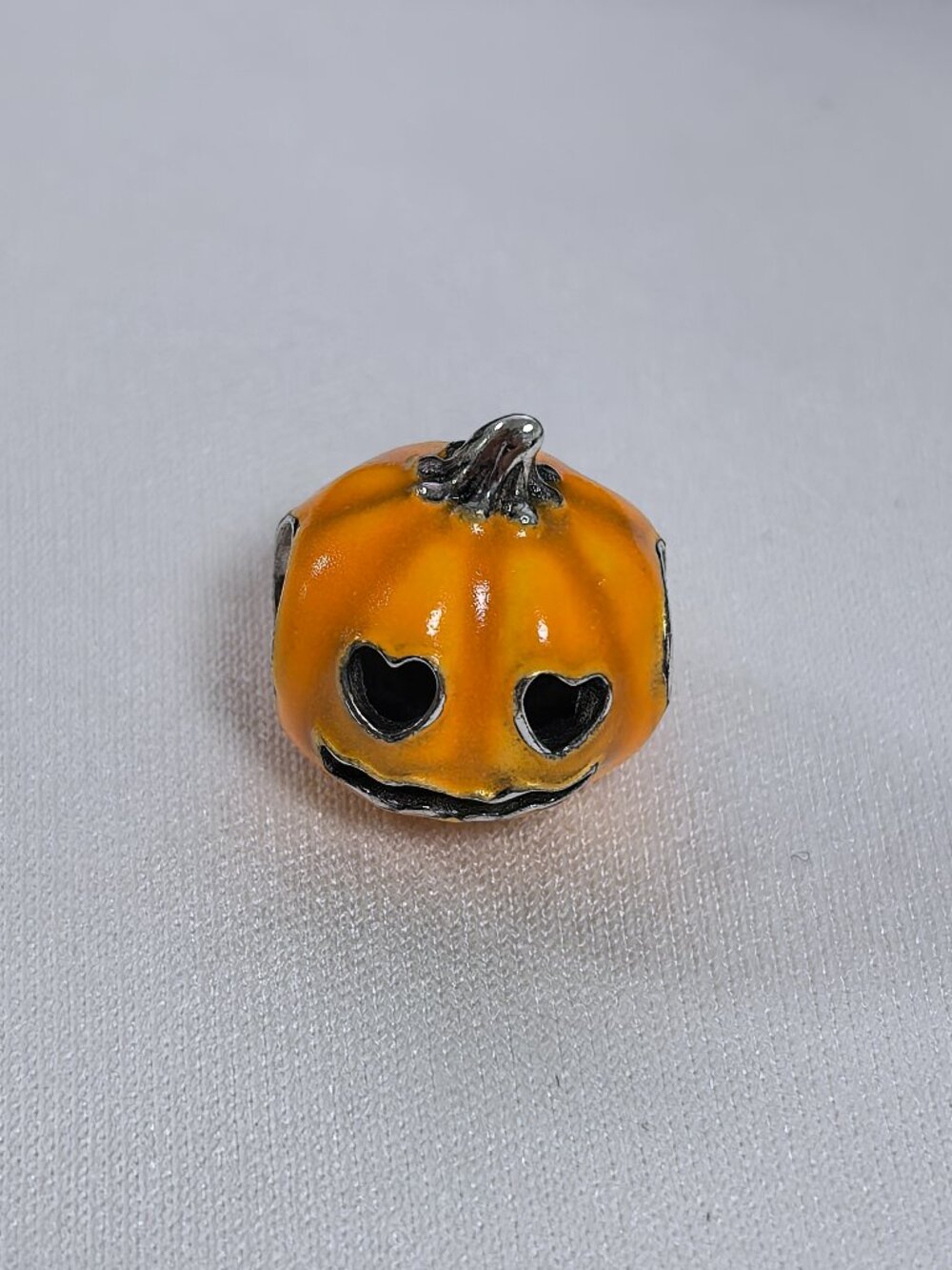 Pandora Glow-in-the-dark Spooky Pumpkin Charm, S925 Silver Jewelry Bracelets
